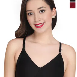 Liigne Pack of 2 Solid Non-Wired Lightly Padded Everyday Bra-4