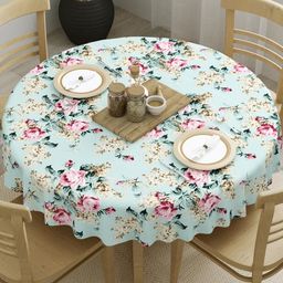 The Home Story Floral Printed 4 Seater Round Table Cover-image-92