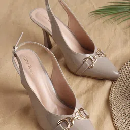 Retro Walk Women Pointed Toe Embellished Stiletto Sandals-32