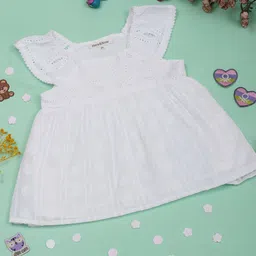 HERE&NOW Girl Print  Self Design A-Line Dress-43