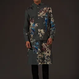 Balance by Rohit Bal Floral Digital Printed Nehru Jacket-picture-21