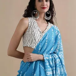 Lovwear Blue Pure Cotton Sarees-picture-40