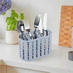 Kuber Industries Grey Pack of 2 Self Design Stationery Organizer With 3 Compartments-14
