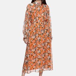 ISU Women Floral Printed Fit & Flare Midi Dress-image-97