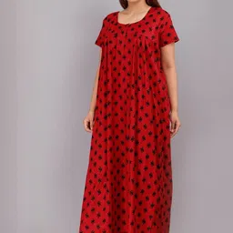 AAKARSHANA CREATION Women Printed Cotton Nightdress-image-74