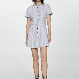 MANGO Checked A-Line Mini Dress-10