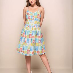 Zink London Multi Floral Shoulder Straps Long Sleeves Short Dress-image-22
