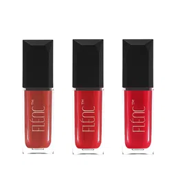 FLENC 3Pc Cryla Smudge-Proof Velvet Matte Liquid Lipstick- Zurich- Bracelona- Sydney-45