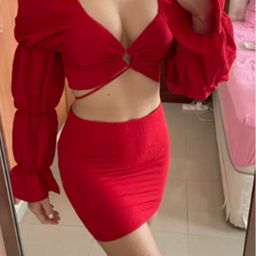 TANDUL V-Neck Bell Sleeves Bodycon Dress-image-81