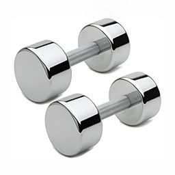 HackerX 2-Pcs Chrome Finish Steel Dumbbells - 15 kg Each image 1