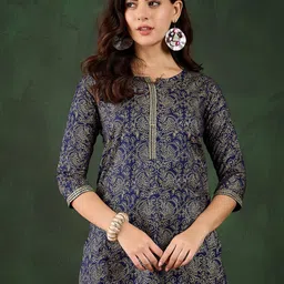 BANDIA Women Floral Embroidered Round Neck Top-image-83