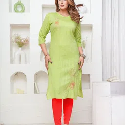 Mehsoos Women Embroidered Cold-Shoulder Sleeves Gotta Patti Kurta-34