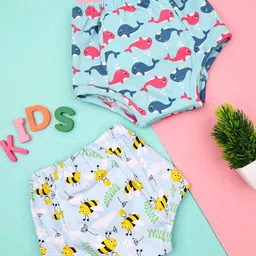 Moms Home Set of 2 Cotton Baby Padded Underwear - Bee & Fish-20