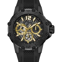 GUESS Men Textured Dial & Straps Analogue Multi Function Watch GW0640G2-11
