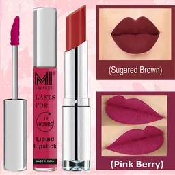 MI FASHION Set of Liquid Lipstick 3.5ml - 02 & Creamy Matte Lipstick 3.5g - 02-image-21