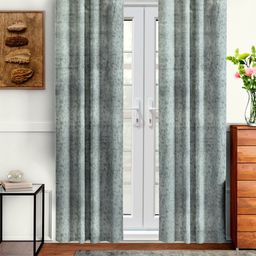 Aura Silver-Toned 2 Pieces Velvet out Door Curtains-18