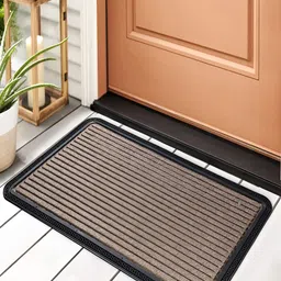 HOKIPO Brown & Black Textured Anti-Skid Doormat-image-35