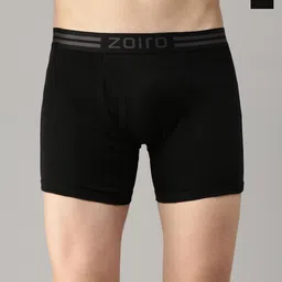 Zoiro Pack Of 2 Cotton Trunks ZO-TR-1013-BLK-BLK-S-2PC-picture-3