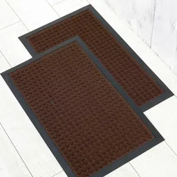 Ariana Brown 2 Pieces Self Design Anti-Skid Doormats-picture-18