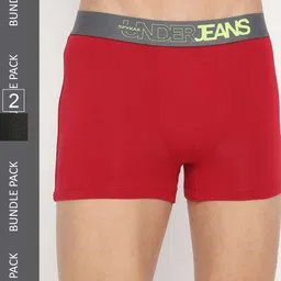 UnderJeans by Spykar Men Pack Of 2 Assorted Trunks-picture-11