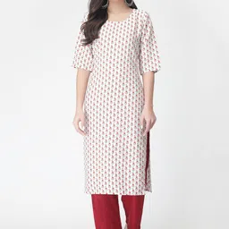 KALINI Pack of 2 Floral Printed Regular Kurta with Trousers-image-98