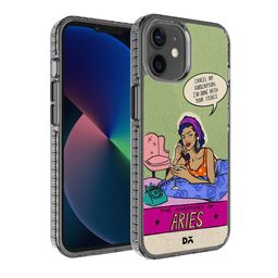 DailyObjects Red & Yellow Printed Aries Stride 2.0 iPhone 12 Phone Case-12