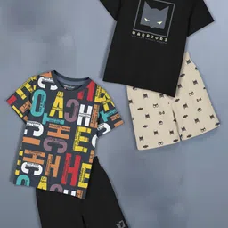 HELLCAT Girls Pack Of 2 Printed T-shirt With Shorts-image-12
