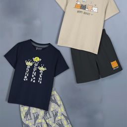 HELLCAT Pack Of 2 Girls Printed T-shirt with Shorts-image-0