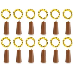 ENORMITY 12Pcs Yellow Rice Shape Cork String Light-13