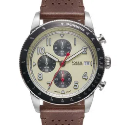 Fossil Men Sport Tourer Leather Straps Analogue Watch FS6042-4