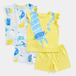 mothercare Girls Pack Of 2 Printed T-shirt with Shorts-image-32