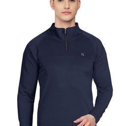 FTX Men Pack of 2 Navy Blue & White High Neck T-shirt-image-52
