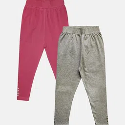 KiddoPanti Girls Pack Of 2 Capri Length Leggings-picture-4