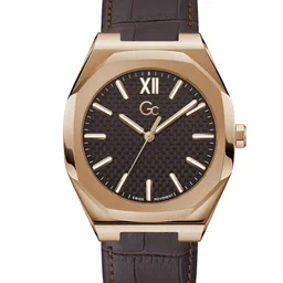 GC Men Brown Leather Straps Analogue Watch Z26005G4MF-55