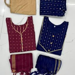 Cotton Women Kurti With Bottomwear-image-23