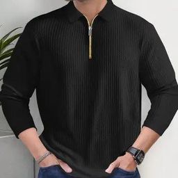 Men Cotton Blend Regular Tshirts-image-37