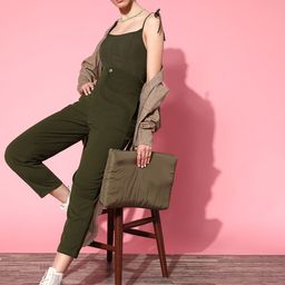 plusS WORX Women Olive Green Trousers-picture-30