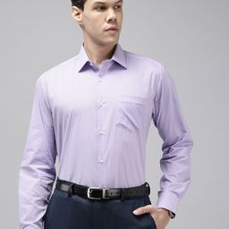 Van Heusen Pure Cotton Custom Fit Striped Formal Shirt-image-60