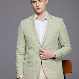 Raymond Contemporary Fit Checked Single-Breasted Formal Blazer-picture-54