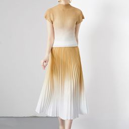 JC Collection Printed Top & Skirt Co-Ords Set-image-99