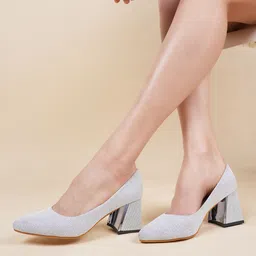Rubeezz Textured Block Pumps-43