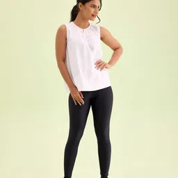 Go Colors Women Black Solid Ankle-Length Leggings-image-38