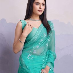 VAIRAGEE Embellished Sequinned Saree-image-7
