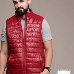 Nautica Solid Sleeveless Reversible Padded Jacket-image-18