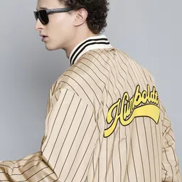 Levis Typography Printed Striped Varsity Jacket-image-38