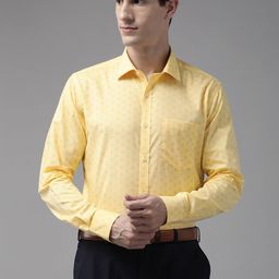 Park Avenue Slim Fit Printed Pure Cotton Formal Shirt-image-63
