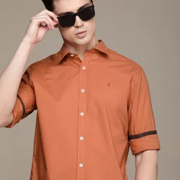 French Connection Pure Cotton Slim Fit Opaque Casual Shirt-image-97