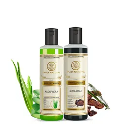Khadi Natural Aloevera + Shikakai Hair Shampoo Combo - 420ml-17