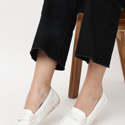 Marc Loire Women White Embellished Ballerinas Flats-34