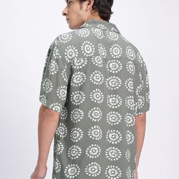 glitchez Relaxed Aesthetics Ethnic Printed Casual Shirt image 3